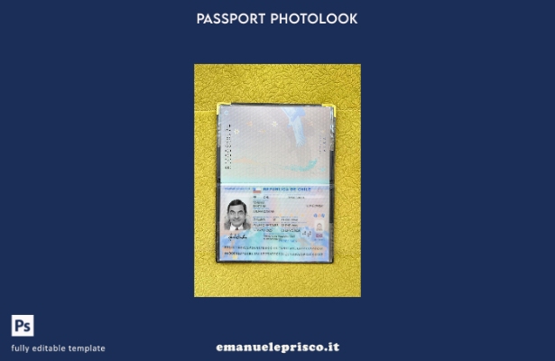 modello photolook presente del passaporto cileno in stile verificato